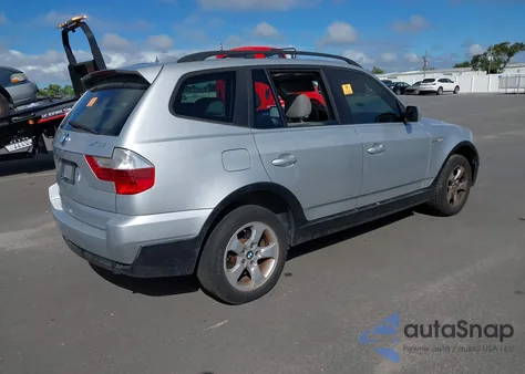2007 BMW X3 3.0Si from USA, damaged, VIN WBXPC93447WF21664